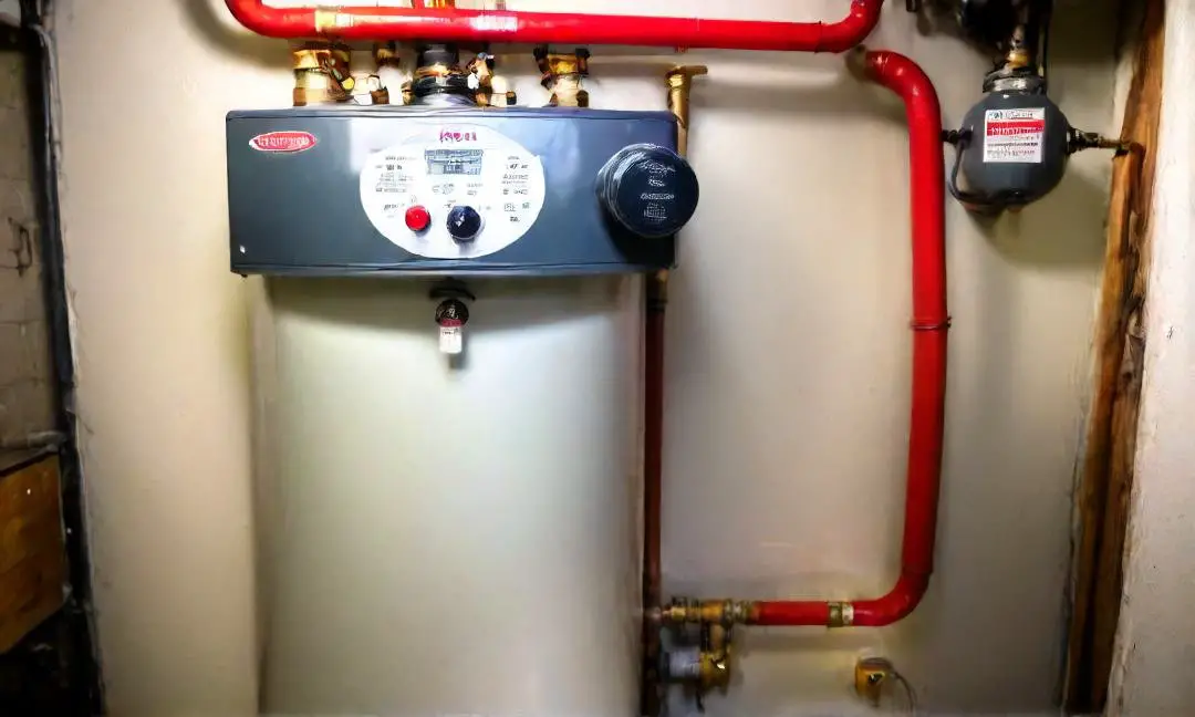 hot water service full gas but when light gos to red