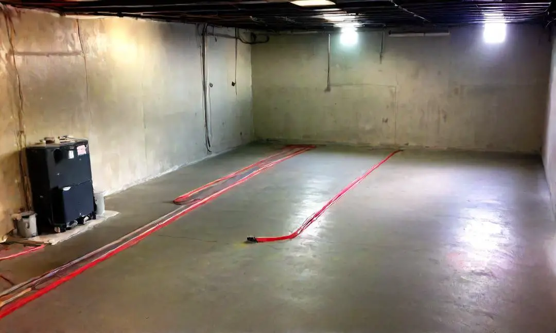 hot water based in floor heating zoning in concrete